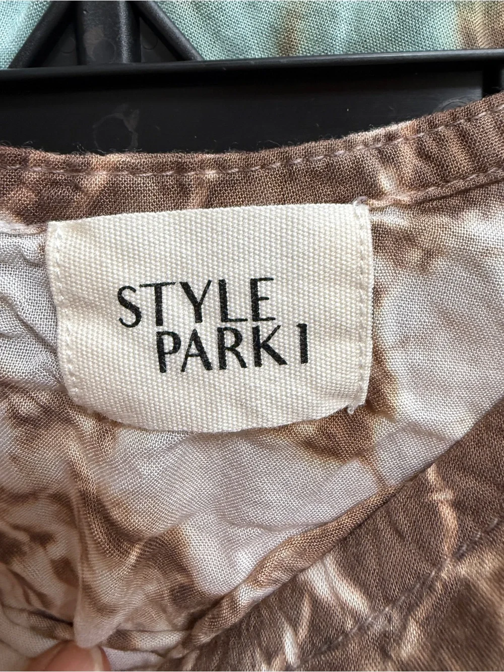 STYLEPARK1 Tie-Dye 2-Piece Tunic Top and Wide Leg Smocked Waist Pants One Size